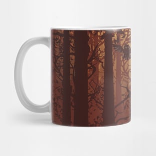 Dark Forest Landscape and Deer Mug